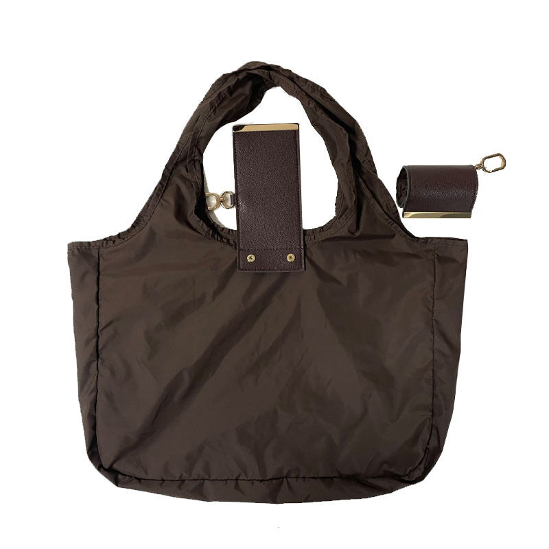 DAVI foldable keychain tote – Brown detail