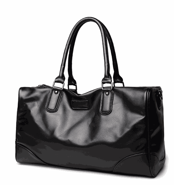 DAVI Men's Bag black vegan leather side view