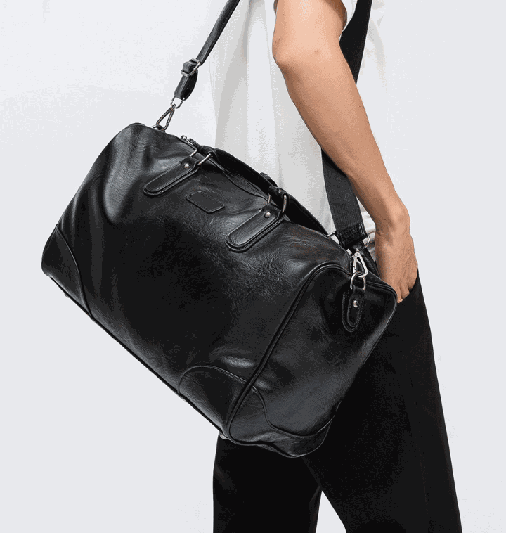 DAVI Men's Bag black vegan leather lifestyle view